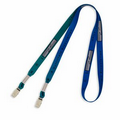 1/2" Color Match Name Tag Lanyard w/ Double Ended Bulldog Clip (Dye Sub)